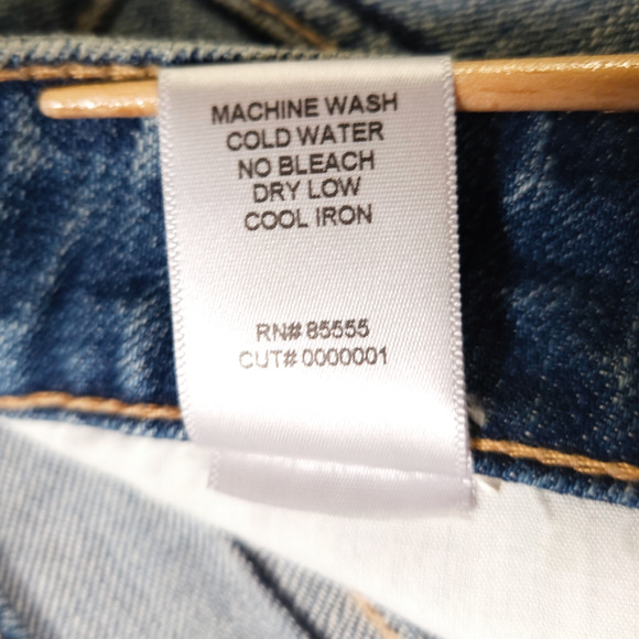 NWOT Pistola Distressed Patch Mid-Rise Slim Ankle Denim Jeans Sz 27x27.50 Blue - Picture 7 of 10